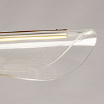 Люстра линейная с прозрачным волнообразным плафоном Wave Line варинант исполнения - 4 | Loft Concept в Липецке