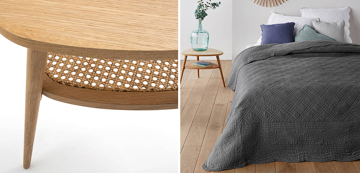 Приставной стол Morten Wicker Side Table 3 legs Приставной стол Morten Wicker Side Table 3 legs - Loft-Concept в Липецке