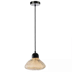 Подвесной светильник с янтарным фактурным плафоном Lamp with Frozen Glass Effect варинант исполнения - 3 | Loft Concept в Липецке