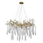 Люстра подвесная с прозрачными подвесками в форме капель Droplet Chandelier варинант исполнения - 2 | Loft Concept в Липецке