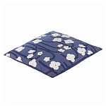 Подушка декоративная синяя с цветочным принтом Blossom Essence Emily варинант исполнения - 1 | Loft Concept в Липецке