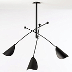 Потолочный светильник с подвижными плафонами Aracea Black Ceiling Lamp варинант исполнения - 4 | Loft Concept в Липецке