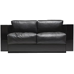 Дизайнерский кожаный диван черный Poltronova Saratoga Sofa варинант исполнения - 1 | Loft Concept в Липецке