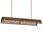 Люстра линейная полукруглой формы Wooden Horseshoe варинант исполнения - 3 | Loft Concept в Липецке