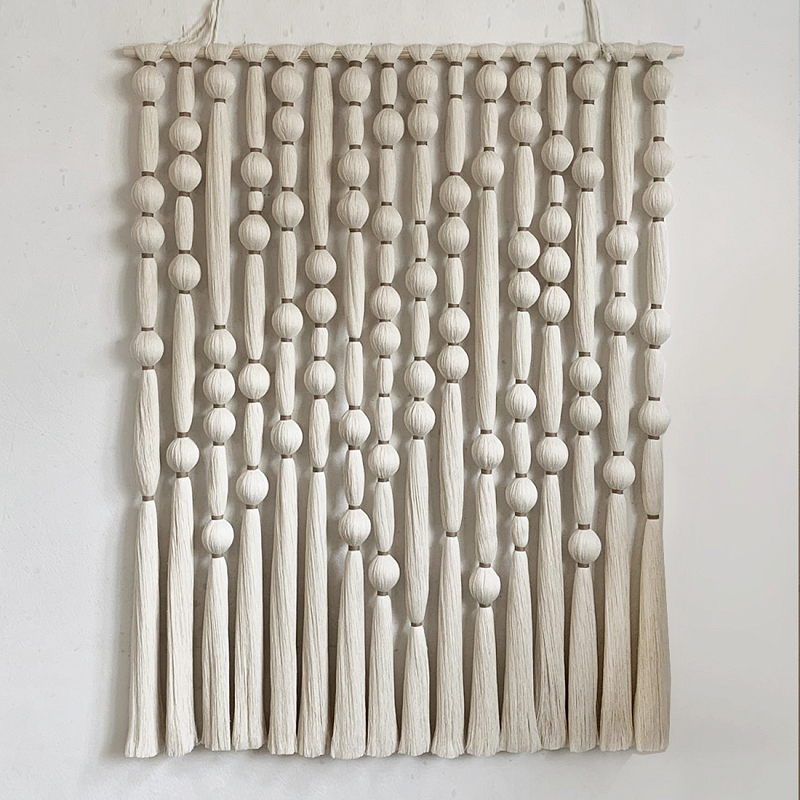 Панно на стену из хлопковых нитей White Morse Wall Hanging  Белый в Липецке | Loft Concept 