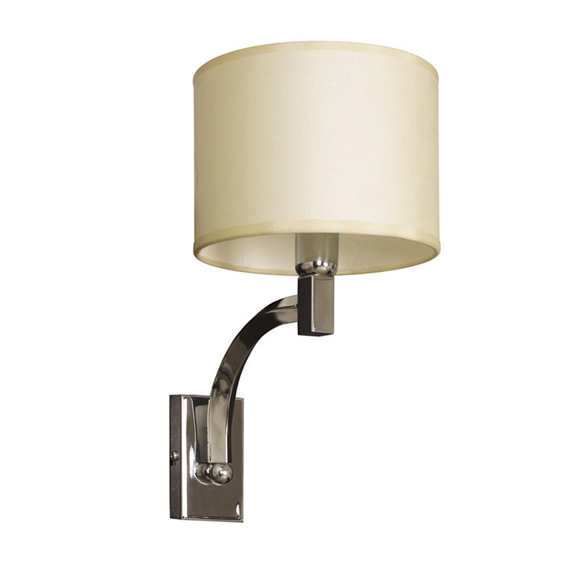 Бра с бежевым цилиндрическим абажуром Natural Concepts Хром Бежевый в Липецке | Loft Concept 