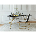Обеденный стол на металлических ножках Ward Brass Dining Table варинант исполнения - 4 | Loft Concept в Липецке