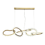 Люстра подвесная с 5-ю асимметричными кольцами и декоративными элементами в виде кристаллов Ring Horizontal варинант исполнения - 1 | Loft Concept в Липецке