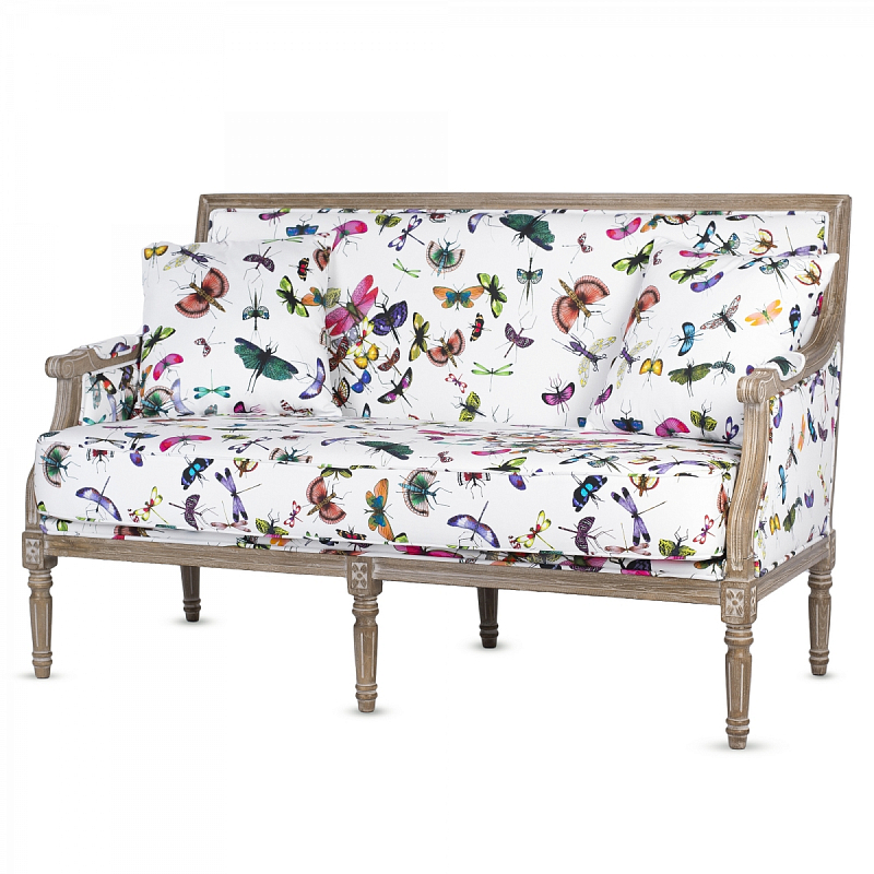 Диван Mariposa Sofa Белый Мульти Коричневый Диван Mariposa Sofa Белый Мульти Коричневый в Липецке | Loft Concept