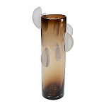 Ваза коричневая Forma Mare со стеклянными вставками варинант исполнения - 1 | Loft Concept в Липецке