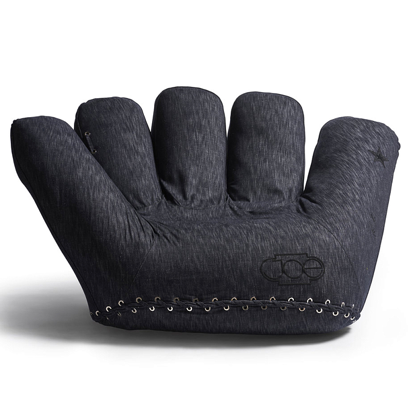 Дизайнерское кресло в форме руки Poltronova Joe Jeans Armchair Темно-синий в Липецке | Loft Concept 