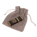 Флешка на 16 гб с декоративной металлической вставкой Герба РФ из натурального камня Обсидиан Черный Stone Flash Drive варинант исполнения - 4 | Loft Concept в Липецке