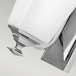 Бра с белым матовым плафоном на прямоугольном основании цвета хром Hinkley варинант исполнения - 3 | Loft Concept в Липецке