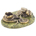 Подсвечник из бронзы и натурального камня змеевик Stone Candlestick варинант исполнения - 2 | Loft Concept в Липецке