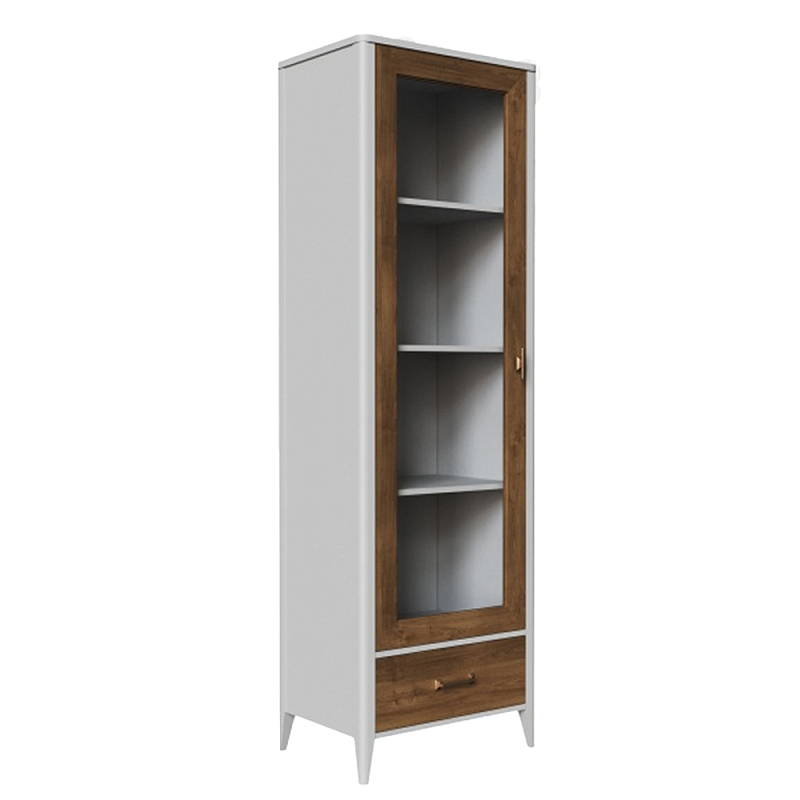 Витрина из массива бука однодверная Tasteful Furniture Слоновая кость Дуб темный Прозрачное Стекло Витрина из массива бука однодверная Tasteful Furniture Слоновая кость Дуб темный Прозрачное Стекло в Липецке | Loft Concept