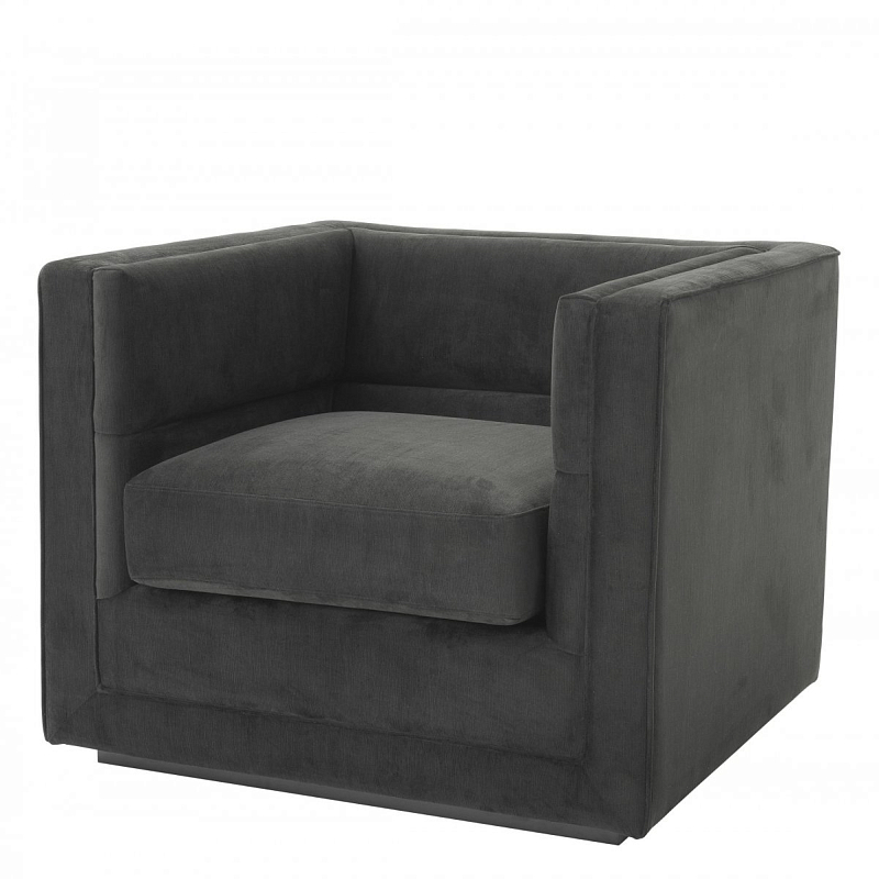 Кресло Eichholtz Сhair Adonia Anthracite Серый Черный Кресло Eichholtz Сhair Adonia Anthracite Серый Черный в Липецке | Loft Concept
