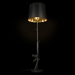 Торшер с черным абажуром и оригинальной ножкой в форме автомата Flos варинант исполнения - 3 | Loft Concept в Липецке