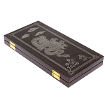 Подарочные нарды из натурального камня с гравировкой Backgammon from Stone варинант исполнения - 5 | Loft Concept в Липецке