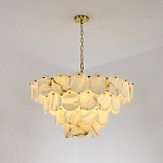 Люстра подвесная четырехъярусная с подвесками в форме дисков Cryptocrystalline Stone варинант исполнения - 5 | Loft Concept в Липецке