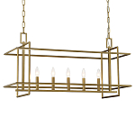 Подвесной светильник прямоугольный 5-ти ламповый Linear Kitchen Light варинант исполнения - 1 | Loft Concept в Липецке