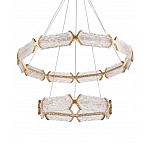 Люстра с 2-мя кольцами с текстурным природным рисунком IceFlame варинант исполнения - 2 | Loft Concept в Липецке