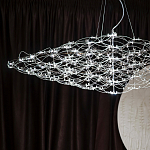 Люстра подвесная с тонкой металлической конструкцией цвета хром Quasar варинант исполнения - 9 | Loft Concept в Липецке