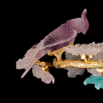 Люстра круглая на золотом каркасе с птичками и цветочным декором Miscellaneous herbs варинант исполнения - 6 | Loft Concept в Липецке