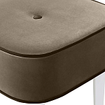 Квадратный мягкий пуф на белых ножках Winton Pouf Square варинант исполнения - 4 | Loft Concept в Липецке