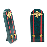 Сувенир Погон МВД из натурального камня змеевик Souvenir Epaulets варинант исполнения - 6 | Loft Concept в Липецке