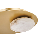 Бра с овальным основанием золотого цвета  и плафоном из алебастра Shaw Lighting варинант исполнения - 2 | Loft Concept в Липецке