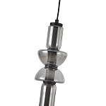 Подвесной светильник из дымчатого стекла цилиндрической формы с чёрным металлическим основанием Hiding secrets варинант исполнения - 3 | Loft Concept в Липецке