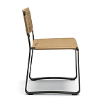 Дизайнерский стул с каркасом из металла с плетеными сиденьем и спинкой GREEN POINT Chair варинант исполнения - 5 | Loft Concept в Липецке