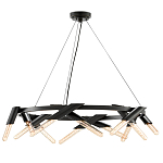 Люстра круглая с трубчатыми лампочками Vanguard Circle варинант исполнения - 1 | Loft Concept в Липецке