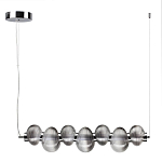 Подвесной светильник линейный с 7-ю рифлеными стеклянными шарами Marcelh Light варинант исполнения - 6 | Loft Concept в Липецке