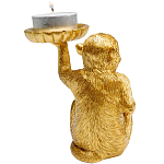 Подсвечник золотая обезьяна с блюдцем Golden Monkey варинант исполнения - 3 | Loft Concept в Липецке