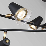 Потолочный светильник с конусообразными плафонами с контрастным сочетанием бронзы и глубоким черным цветом Aurika варинант исполнения - 3 | Loft Concept в Липецке