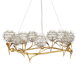 Люстра круглая с декором в виде цветков одуванчика Hanging Dandelion варинант исполнения - 4 | Loft Concept в Липецке