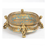 Чаша с орнаментом на ножках в виде бронзовых ангелов Eden Garden варинант исполнения - 3 | Loft Concept в Липецке