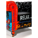 Кресло "Умный Умник" Rick and Morty graffiti chair натуральная кожа  варинант исполнения - 9 | Loft Concept в Липецке