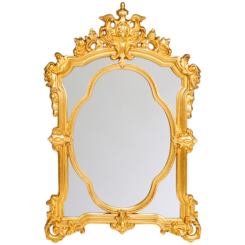 Зеркало с ажурной раме золотого цвета Classic Ornament Mirror Золотой Зеркало в Липецке | Loft Concept 