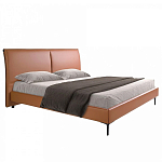 Кровать двуспальная коричневая из экокожи Modern Look варинант исполнения - 1 | Loft Concept в Липецке