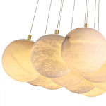 Люстра подвесная круглая с сферическими плафонами из натурального камня Glowing Spheres варинант исполнения - 5 | Loft Concept в Липецке