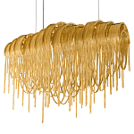 Люстра подвесная с металлическими цепочками и изогнутыми металлическими дугами 72 см Atlantis Chain варинант исполнения - 18 | Loft Concept в Липецке