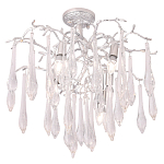 Люстра потолочная с прозрачными стеклянными подвесками в форме капель Droplet Chandelier варинант исполнения - 1 | Loft Concept в Липецке