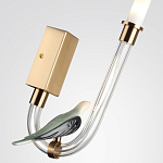 Бра с прозрачной изогнутой трубкой и декоративной фигуркой птицы Ganthea варинант исполнения - 4 | Loft Concept в Липецке