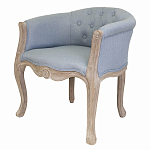 Кресло низкое в стиле прованс Louis French Armchair light blue flax варинант исполнения - 3 | Loft Concept в Липецке