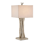 Настольная лампа с каркасом в виде веток деревьев с абажуром из ткани Natural Driftwood варинант исполнения - 1 | Loft Concept в Липецке