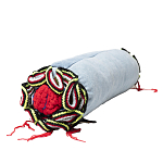 Подушка из джинсовой одежды и вязания Heart&Brain 2 варинант исполнения - 2 | Loft Concept в Липецке