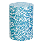 Столик с инкрустацией с перламутровым узором Flower Blue варинант исполнения - 1 | Loft Concept в Липецке