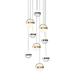 Люстра каскадная с 9-ю подвесами бронза и никель Peggy Futura lamp варинант исполнения - 1 | Loft Concept в Липецке